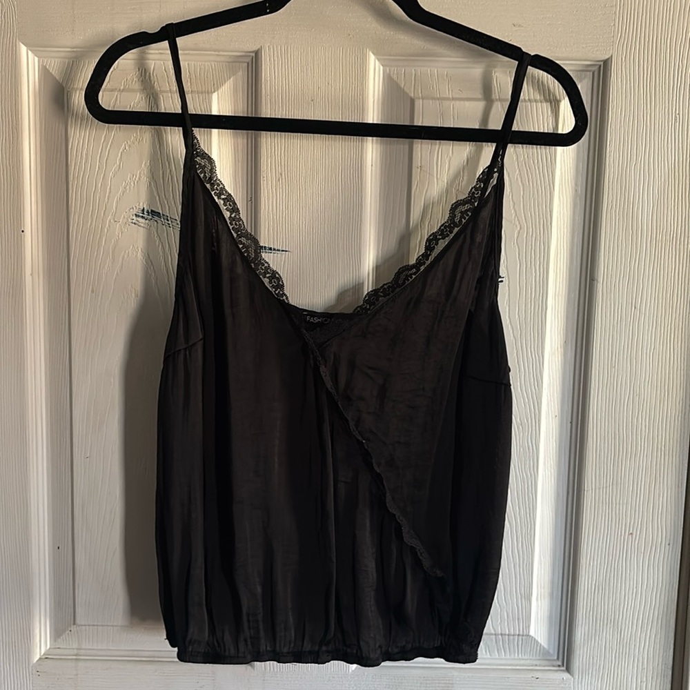 Black lacy cami
